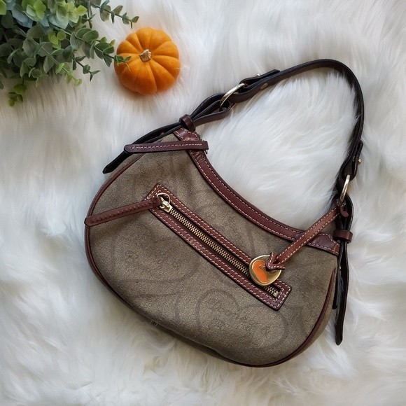 Dooney & Bourke Heart Brown Canvas Bag